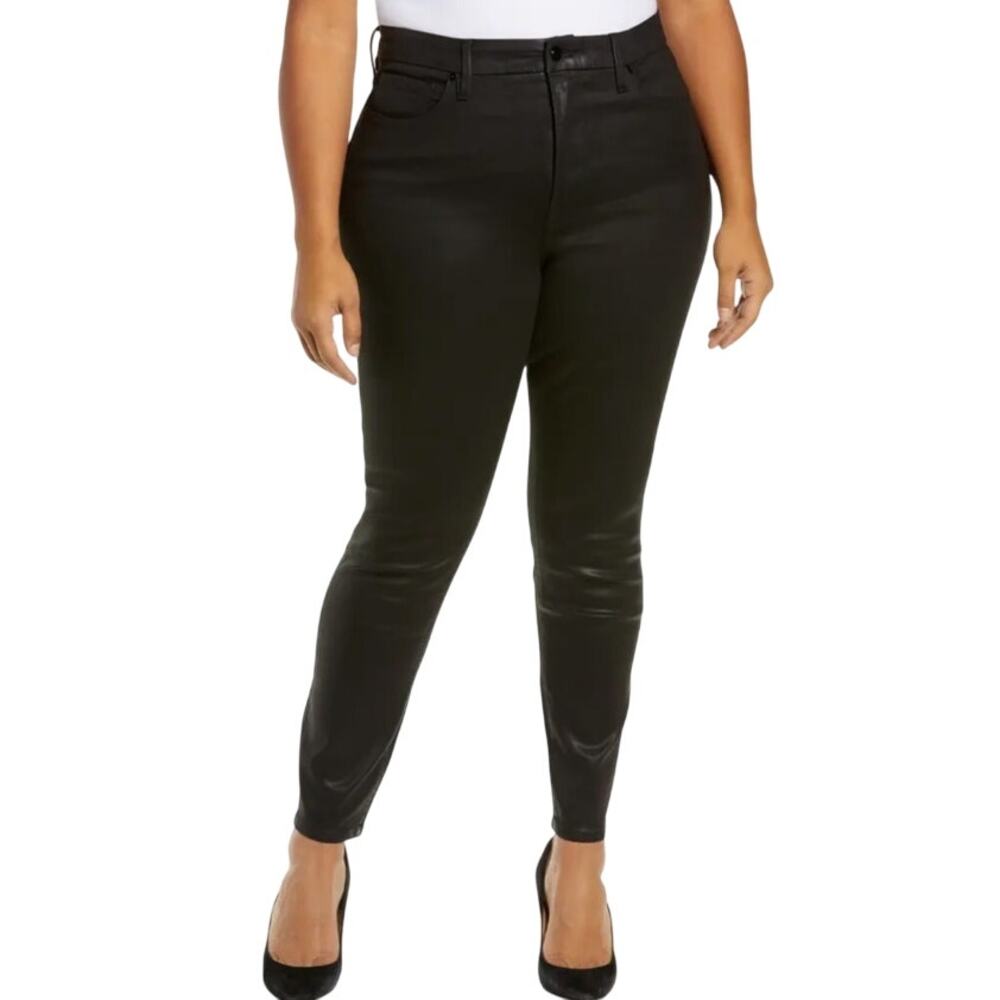 Good American jeans Good Legs Coated Ankle black size 22